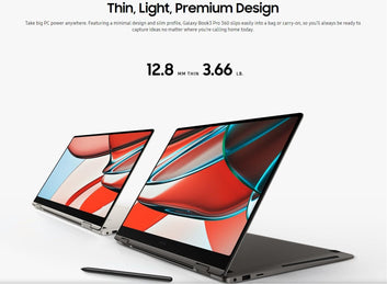SAMSUNG Galaxy Book3 Pro 360 2-in-1 Laptop (16" 3K AMOLED 120Hz Touchscreen, Intel 12-Core i7-1360P, 16GB RAM, 1TB SSD), 19-hrs Battery Life, IST Pen, Win 11 Pro w/AI Copilot, Graphite, NP960QFG