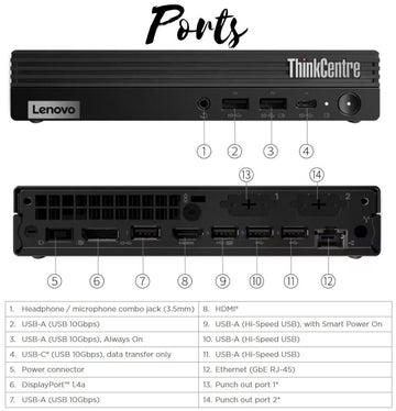 Lenovo ThinkCentre M75q Gen 5 Tiny Ryzen 7 PRO 8700GE 16GB 512GB Windows 11 Pro