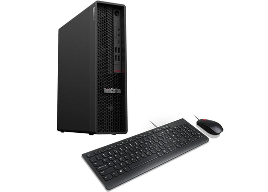 Lenovo ThinkStation P340 SFF Business Mini Desktop (Intel i7-10700 8-Core, 64GB RAM, 2TB PCIe SSD + 6TB HDD (3.5), RJ-45, Display Port, SD Card, Black, Win 11 Pro)