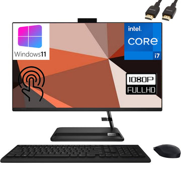 Lenovo IdeaCentre AIO 3 27" Touchscreen FHD All-in-One Desktop Computer, 13th Gen Intel 10-Core i7-13620H, 32GB DDR4 RAM, 1TB PCIe SSD, WiFi 6, Bluetooth 5.1, Black, Windows 11, BROAG