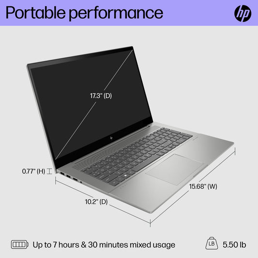 HP Envy 17 inch Laptop, FHD Touch Display, 13th Generation Intel Core i7-13700H, 12 GB RAM, 1 TB SSD, Intel Iris Xe Graphics, Windows 11 Home