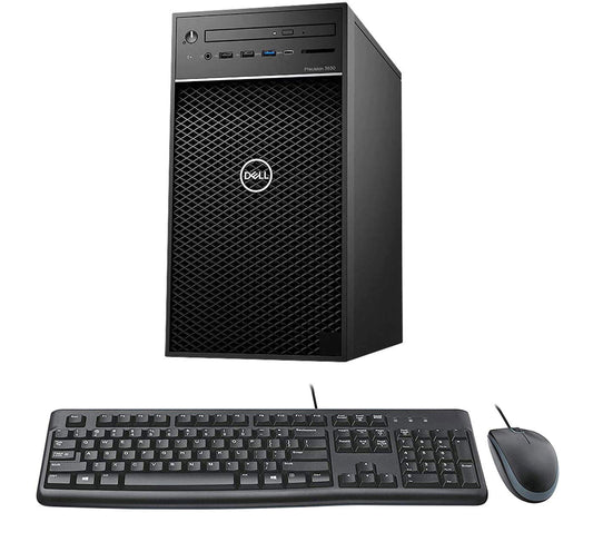 Dell Precision 3630 Workstation Bundle with Keyboard, Mouse, Intel Core i7-8700K 3.7GHz, 64GB DDR4 RAM, 2TB SSD, NVIDIA Quadro P1000, Windows 10 Pro