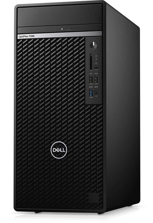 Dell Optiplex 7090 MT Desktop | Core i7-10700 - 512GB SSD Hard Drive - 16GB RAM | 8 cores @ 4.8 GHz - 4GB GDDR5 Win 10 Pro Black