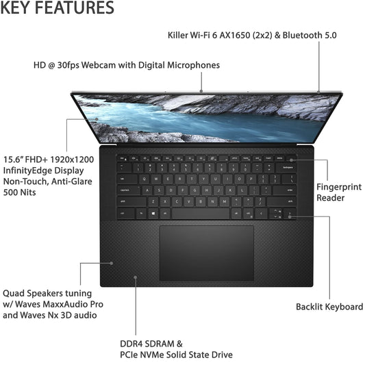 DELL XPS 15 9500 Elite Laptop, 15.6