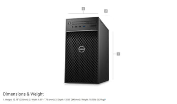 Dell Precision 3630 Workstation Intel 8th Gen i7-8700K 3.7GHz (Up to 4.70GHz) 6-Core CPU 16GB DDR4-2666MHz Memory 512GB NVMe PCIe SSD 1TB 7200RPM SATA HDD Windows 10 Pro