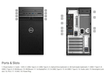 Dell Precision 3630 Workstation Intel 8th Gen i7-8700K 3.7GHz (Up to 4.70GHz) 6-Core CPU 16GB DDR4-2666MHz Memory 512GB NVMe PCIe SSD 1TB 7200RPM SATA HDD Windows 10 Pro