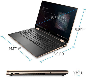 HP Spectre x360 15t Thin Bezel(Intel i7-10750H 6 Cores with GeForce GTX 1650 Ti, Pen, Precision, WiFi 6, HD IR, 3 Years McAfee Security, Windows 10 Pro Key) Nightfall Black