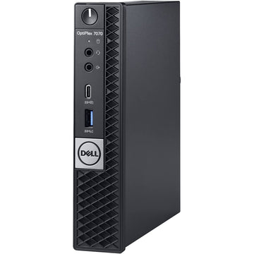 Dell OptiPlex 7070 Business Micro Desktop Computer, Intel Octa-Core i7 9700T Up to 4.3GHz, 64GB DDR4 RAM, 1TB PCIe SSD, 802.11AC WiFi, Bluetooth 5.0, Displayport, Type-C, Windows 10 Pro