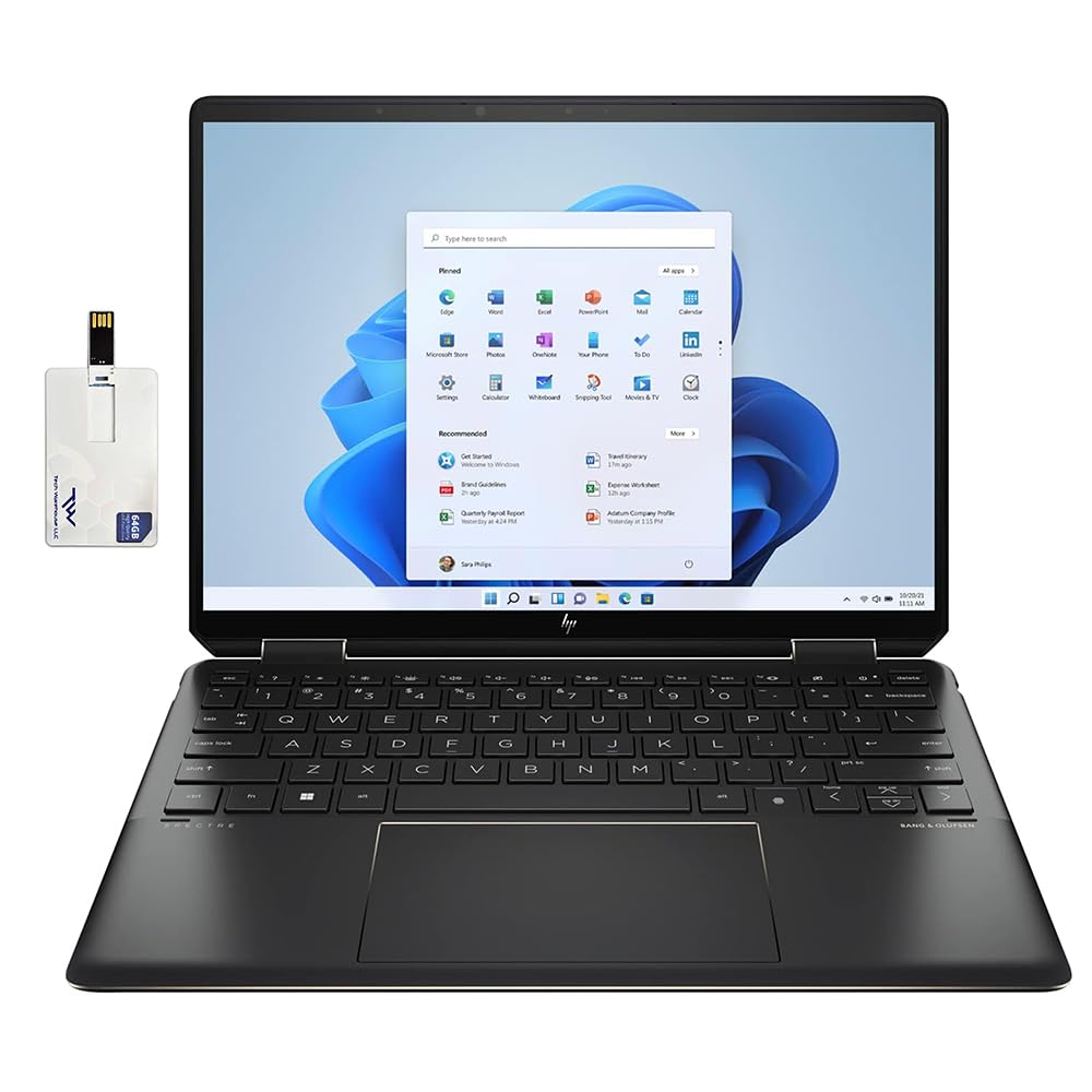 HP Spectre x360 14T Laptop i7-1255U, 16GB RAM, 2TB NVMe SSD, 13.5" WUXGA+ (1920x1280) 1000 nits Touchscreen, B&O, Wi-Fi 6E, Win 11 Pro,