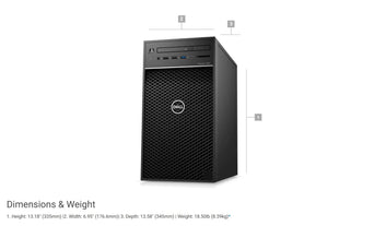 Dell Precision 3630 Workstation Intel 9th Gen i7-9700K 3.6GHz (Up to 4.90GHz) 8-Core CPU 32GB DDR4 Memory 1TB NVMe SSD 2TB HDD Quadro P620 Windows 11 Pro