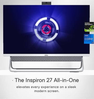 Dell Inspiron 7700 All in One Desktop Computer, 27 Inch FHD Touchscreen, Intel Core i7-1165G7, 64GB RAM, 2TB SSD, Windows 11 pro, GeForce MX330, WiFi 6, HDMI, Wireless Keyboard & Mouse, Silver
