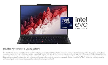 Lenovo Gen 12 ThinkPad X1 Carbon Laptop with Intel Ultra 7 155U Processor, 14
