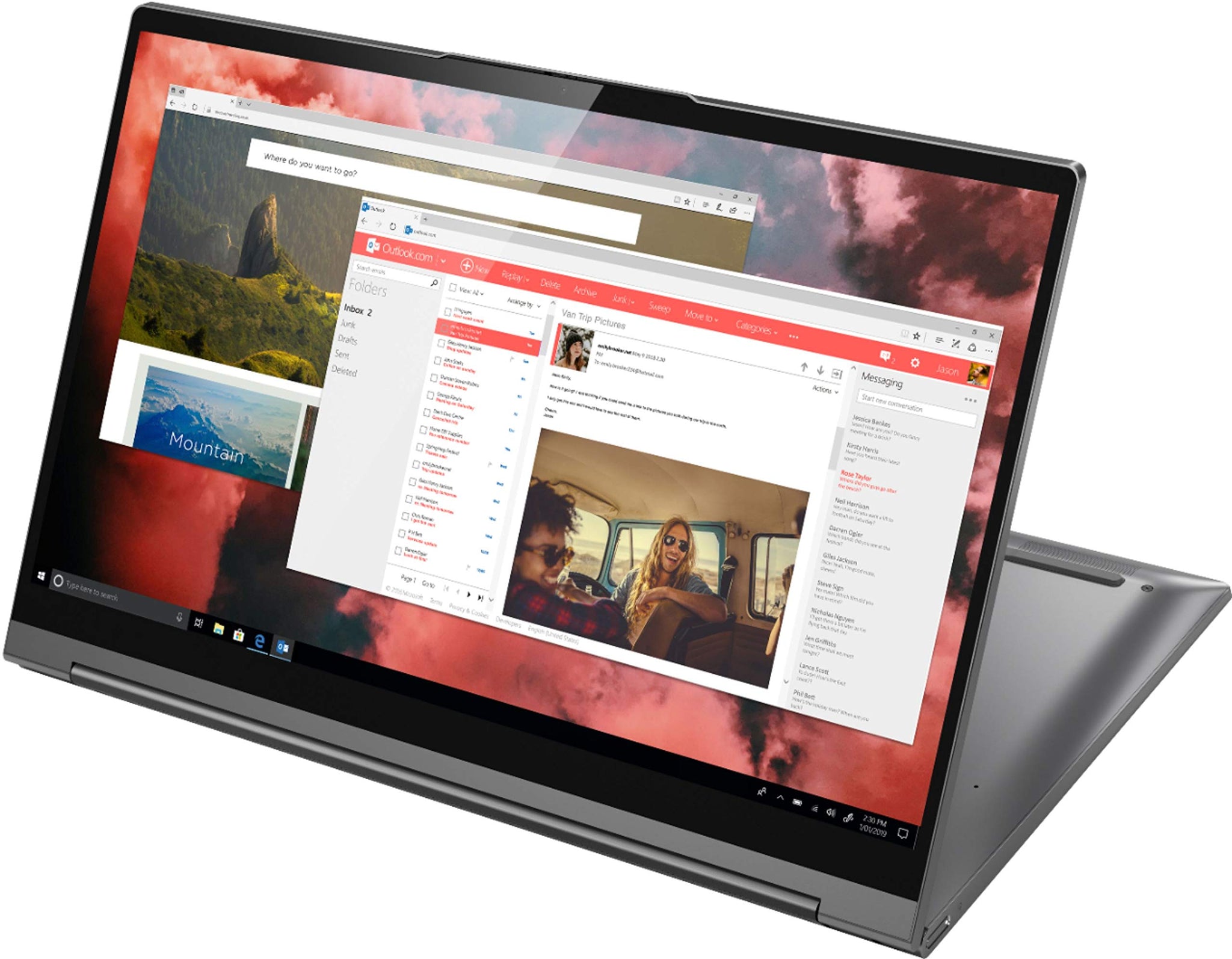 Lenovo Yoga C940 2-in-1 Laptop Model 81Q9000GUS, 14" FHD 400Nits Touch-Screen, i7-1065G7, Webcam, Backlit KB, USB-C, Intel Iris Plus Graphics, Windows 10, Grey, Pen, 16GB 3733MHz RAM, 1024GB PCIe SSD