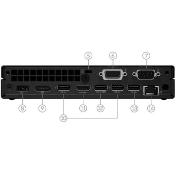 Lenovo ThinkCentre M70q Gen 2 11MY001YUS Desktop Computer - Intel Core i5 11th Gen I5-11400T Hexa-core (6 Core) 1.30 GHz - 16 GB RAM DDR4 SDRAM - 256 GB M.2 PCI Express NVMe SSD - Tiny - Black