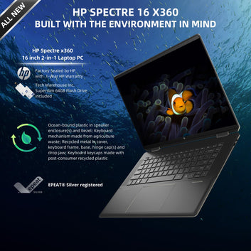 HP Spectre 16T x360 Intel i7-1260P 12th Gen, 16 GB RAM, 1TB NVMe SSD, Win 11 Pro, Intel Arc 4GB, 16