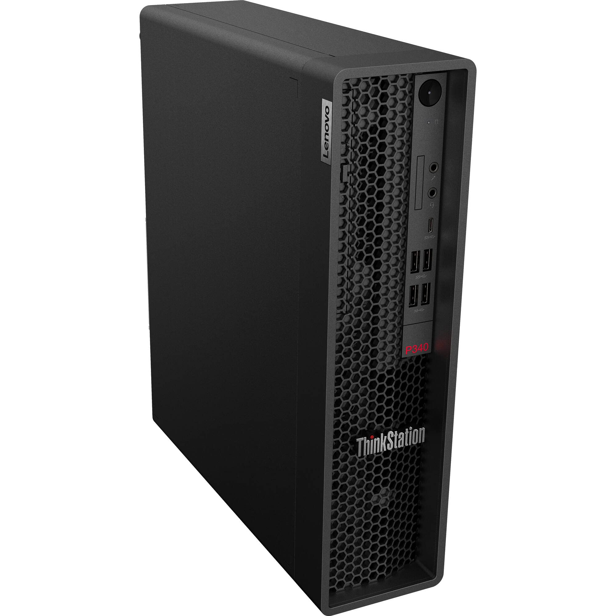 Lenovo ThinkStation P340 SFF Business Mini Desktop (Intel i7-10700 8-Core, 64GB RAM, 256GB PCIe SSD + 2TB HDD (3.5), RJ-45, Display Port, SD Card, Black, Win 10 Pro)