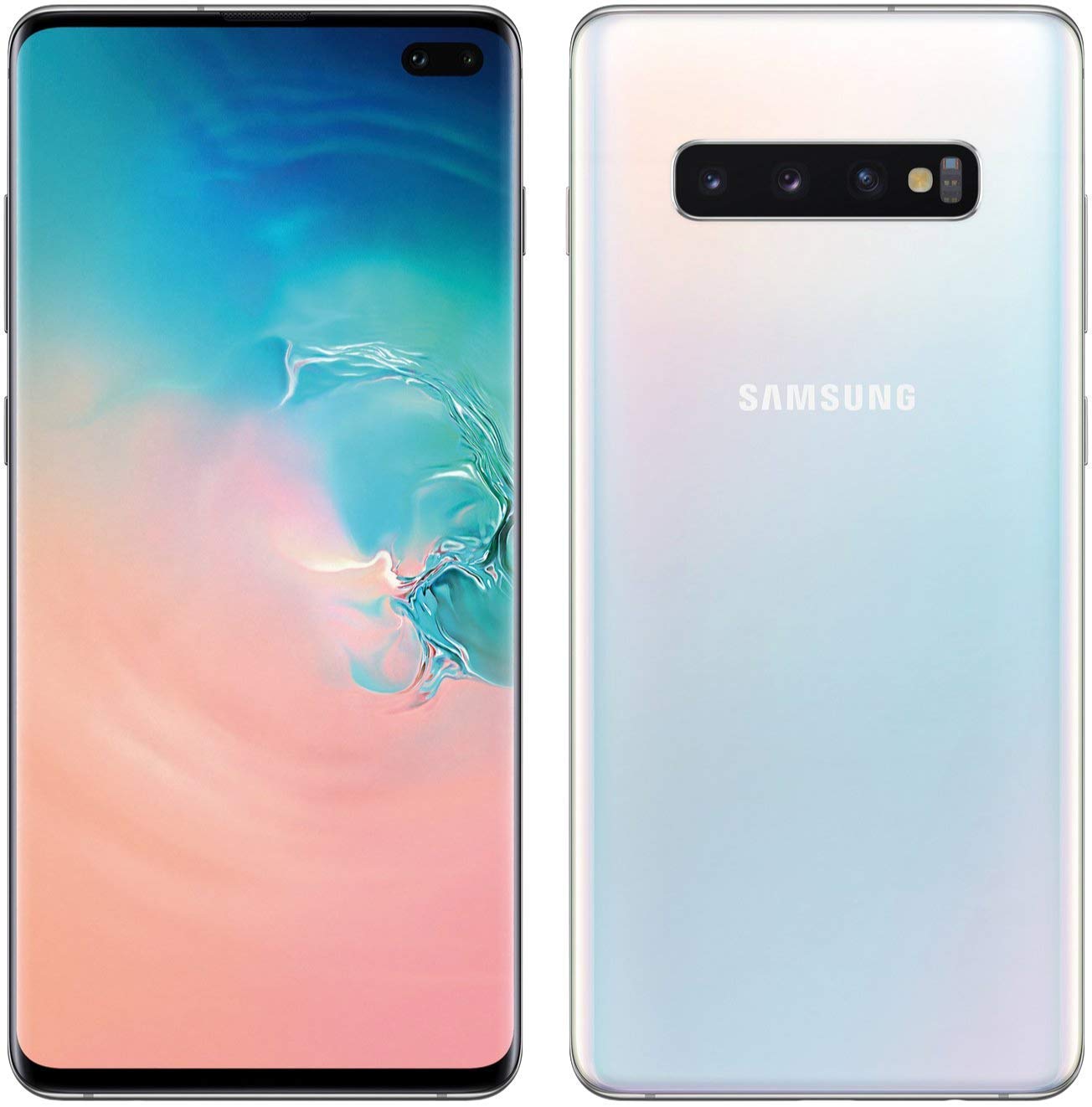 Samsung Galaxy S10+ Plus SM-G975F/DS, 4G LTE, International Version (No US Warranty), 128GB+8GB RAM, Prism White - GSM Unlocked