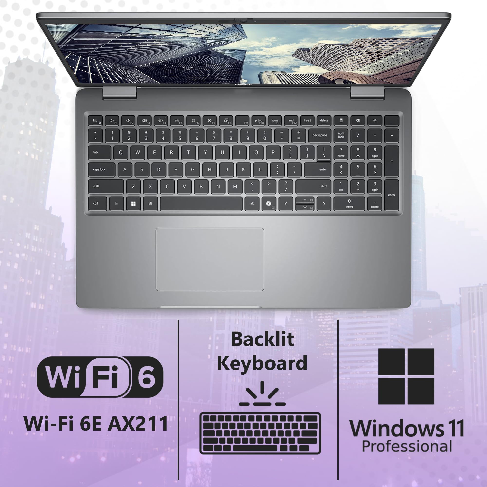Dell Latitude 5550 Business Notebook 15.6" FHD Intel Ultra 7-155U (Beats i7-1355U), 16GB DDR5 RAM, 512GB NVMe, Wi-Fi 6E, BT, Backlit Keyboard, HD Webcam, RJ-45, Win 11 Pro