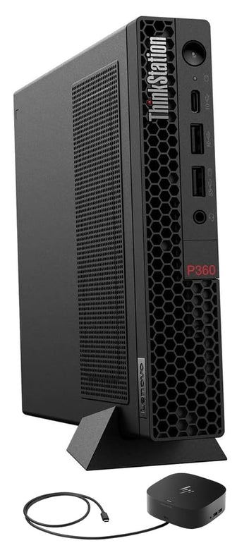 Lenovo ThinkStation P360 Tiny Business Mini Desktop (Intel i7-12700T 12-Core, 64GB DDR5 4800MHz RAM, 1TB PCIe SSD, T400, WiFi, Bluetooth, HDMI, USB 3.2, Win 11 Pro) with G2 Universal Dock
