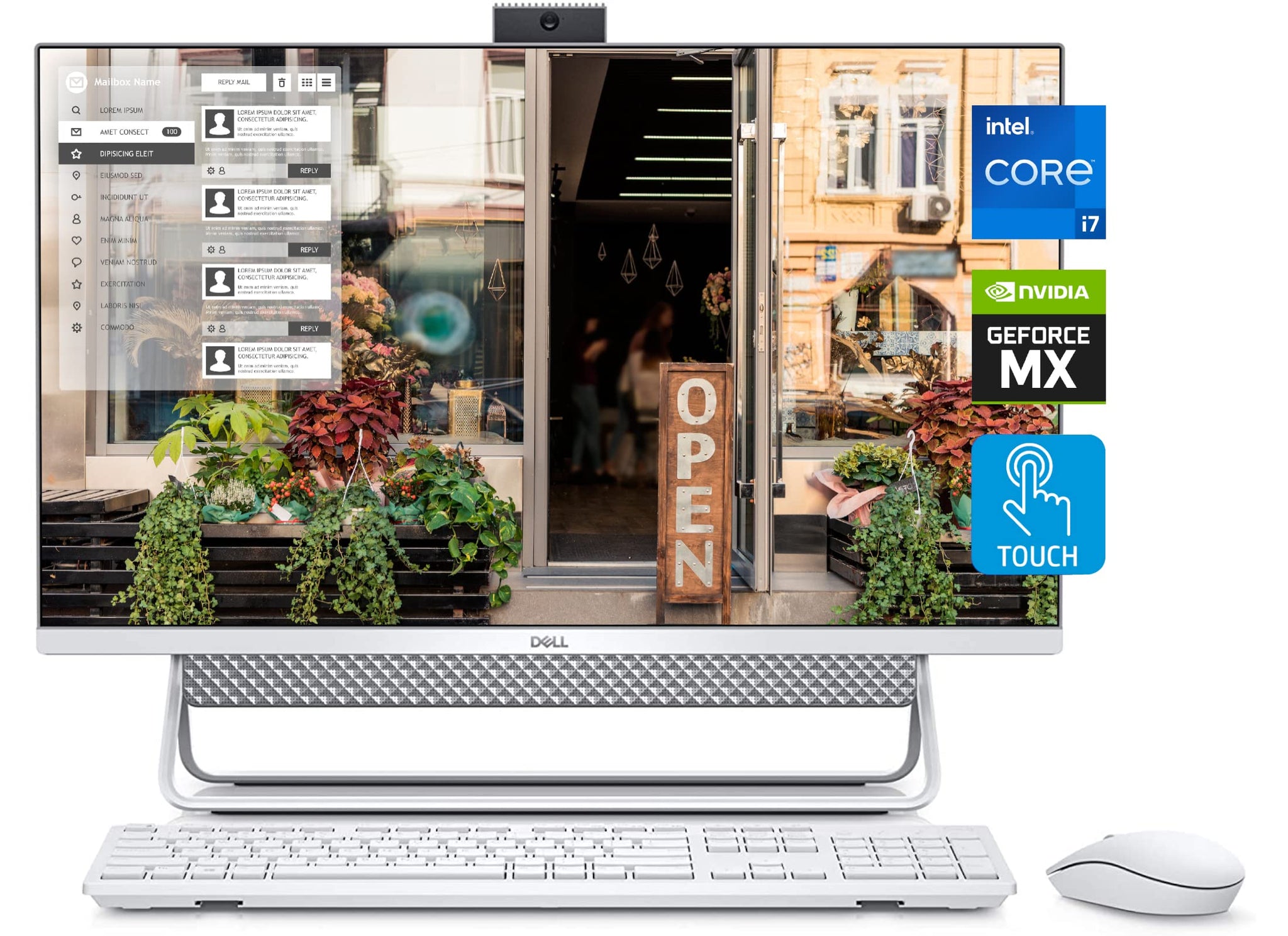 DELL Inspiron 7700 27 All-in-One Desktop, 27" FHD Touchscreen, i7-1165G7, GeForce MX330, 64GB RAM, 2TB SSD, Webcam, WiFi 6, Bluetooth 5, Wireless Keyboard and Mouse, Win 10 Home